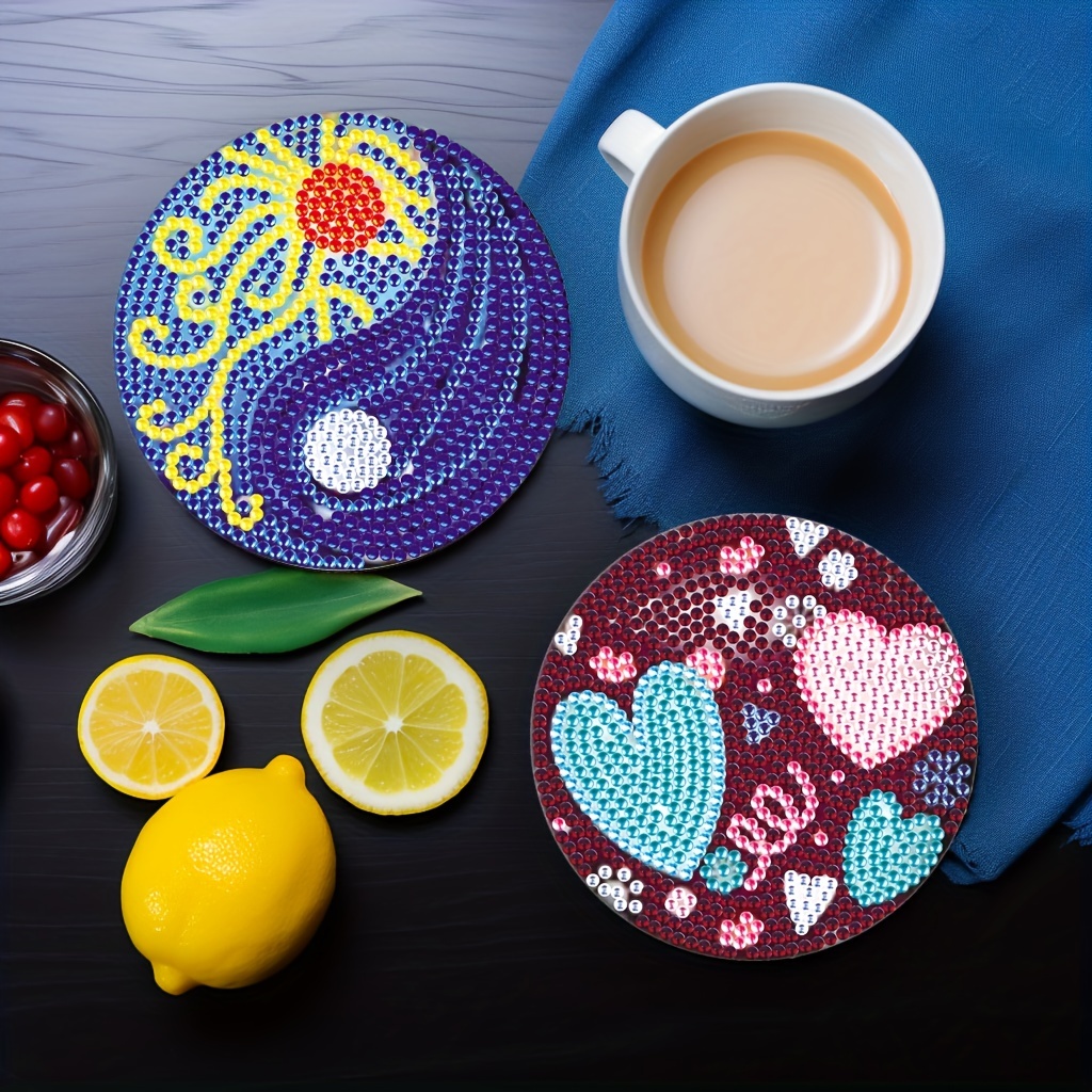 Diamond Painting Coasters With Holder Mandala Coasters Diy - Temu