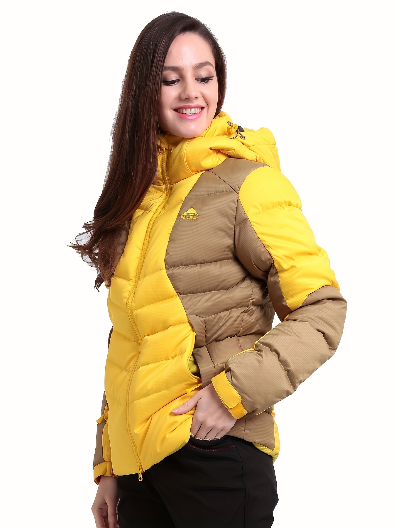 Ladies mustard 2024 puffer jacket