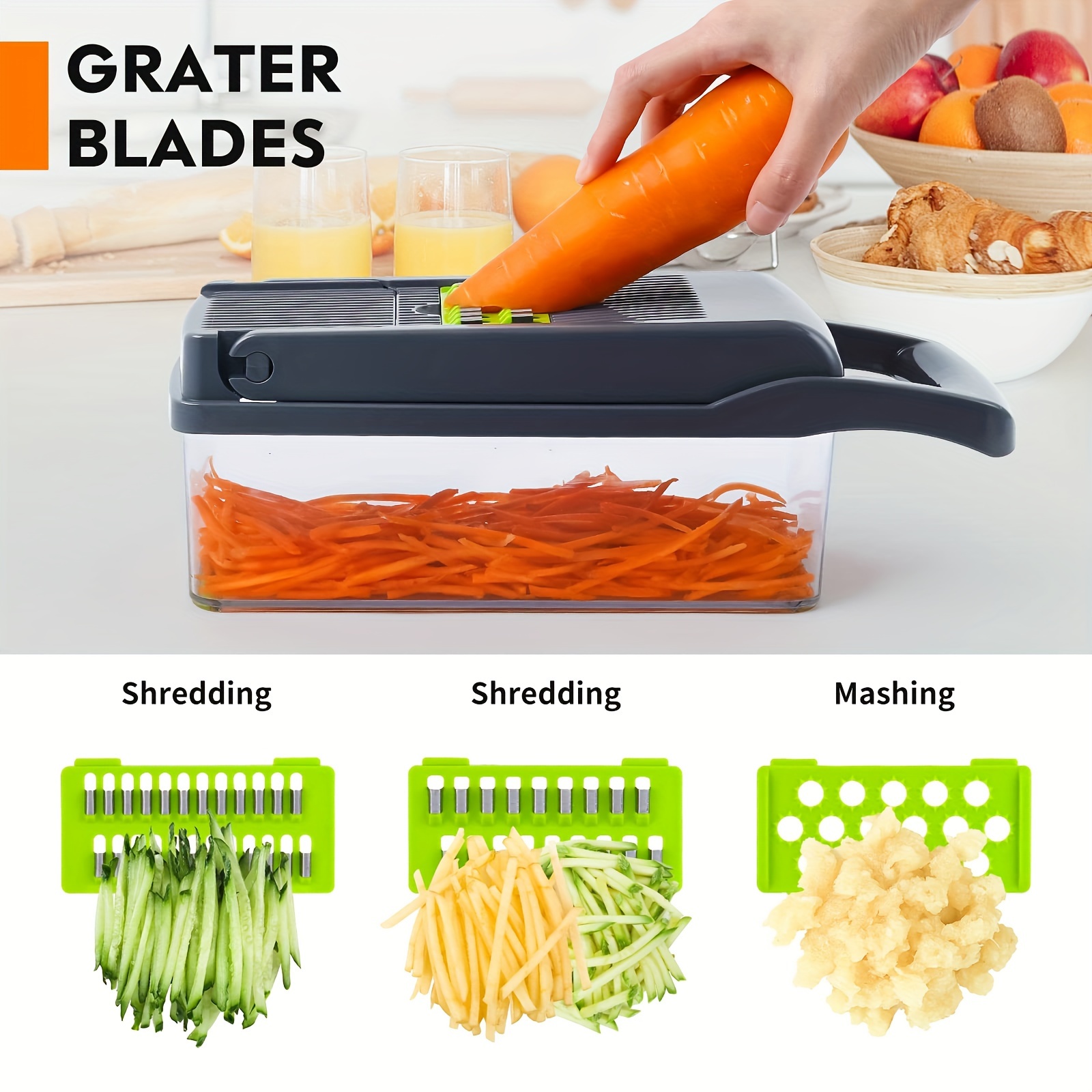 Stainless Steel Potato Grater Multifunctional Potatoes Slicer Shredder  Universal For Home Kitchen