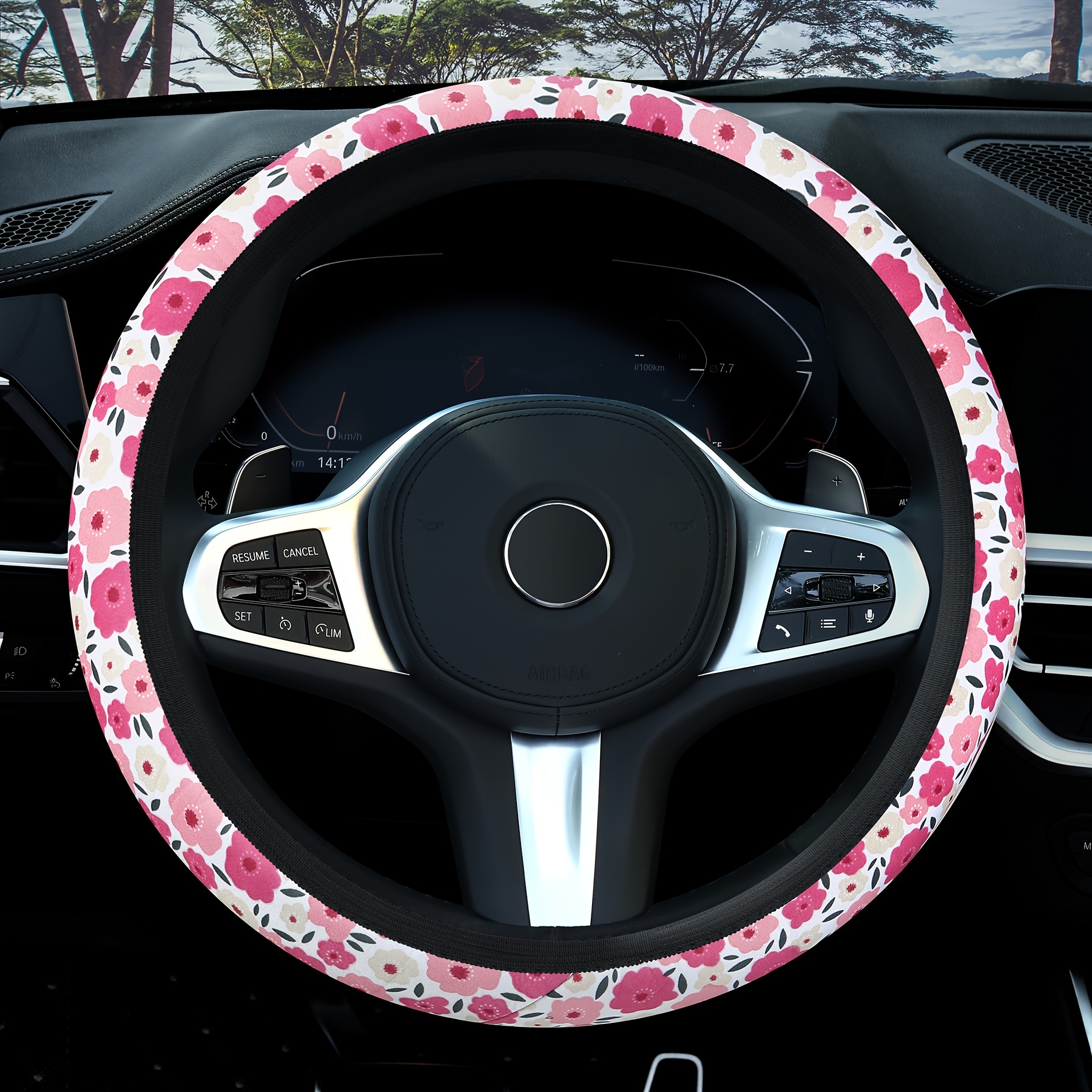Universal Steering Wheel Cover,cute Car Steering Wheel Cover For Women  Girls,fashionable And Beautiful Flower Car Accessories,antiskid And  Comfortable - Temu United Arab Emirates