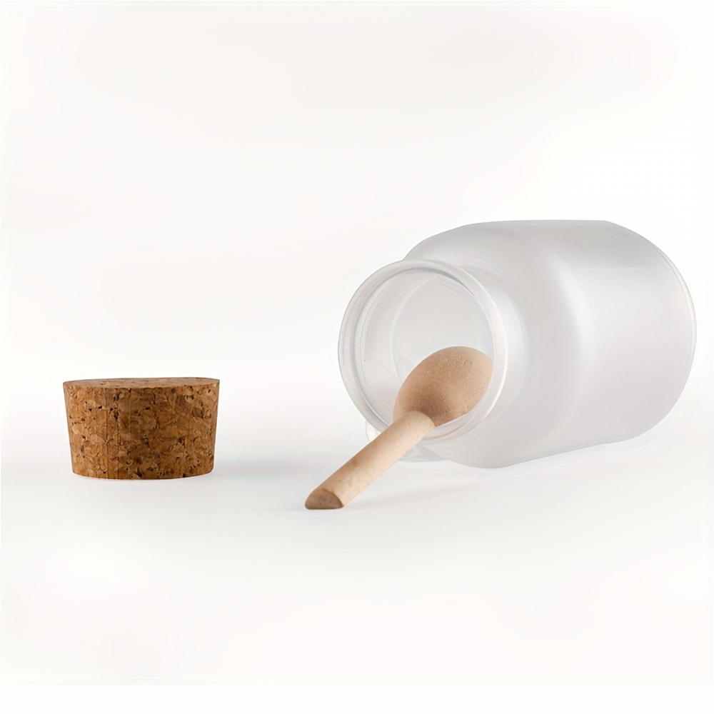 Bath Salts Jar Cork Lid with Mini Scoop, Bathroom Organisation