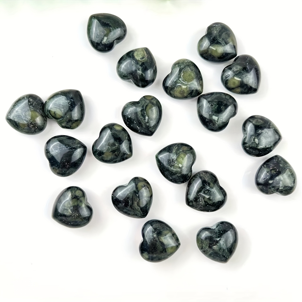 Crystal Heart Shaped Stones Set Assorted Natural Gemstones Natural Crystal  Love Ornaments Non-porous Heart-shaped Gem Crafts,DIY Materials