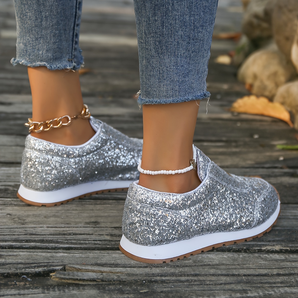 Glitter sale sole trainers