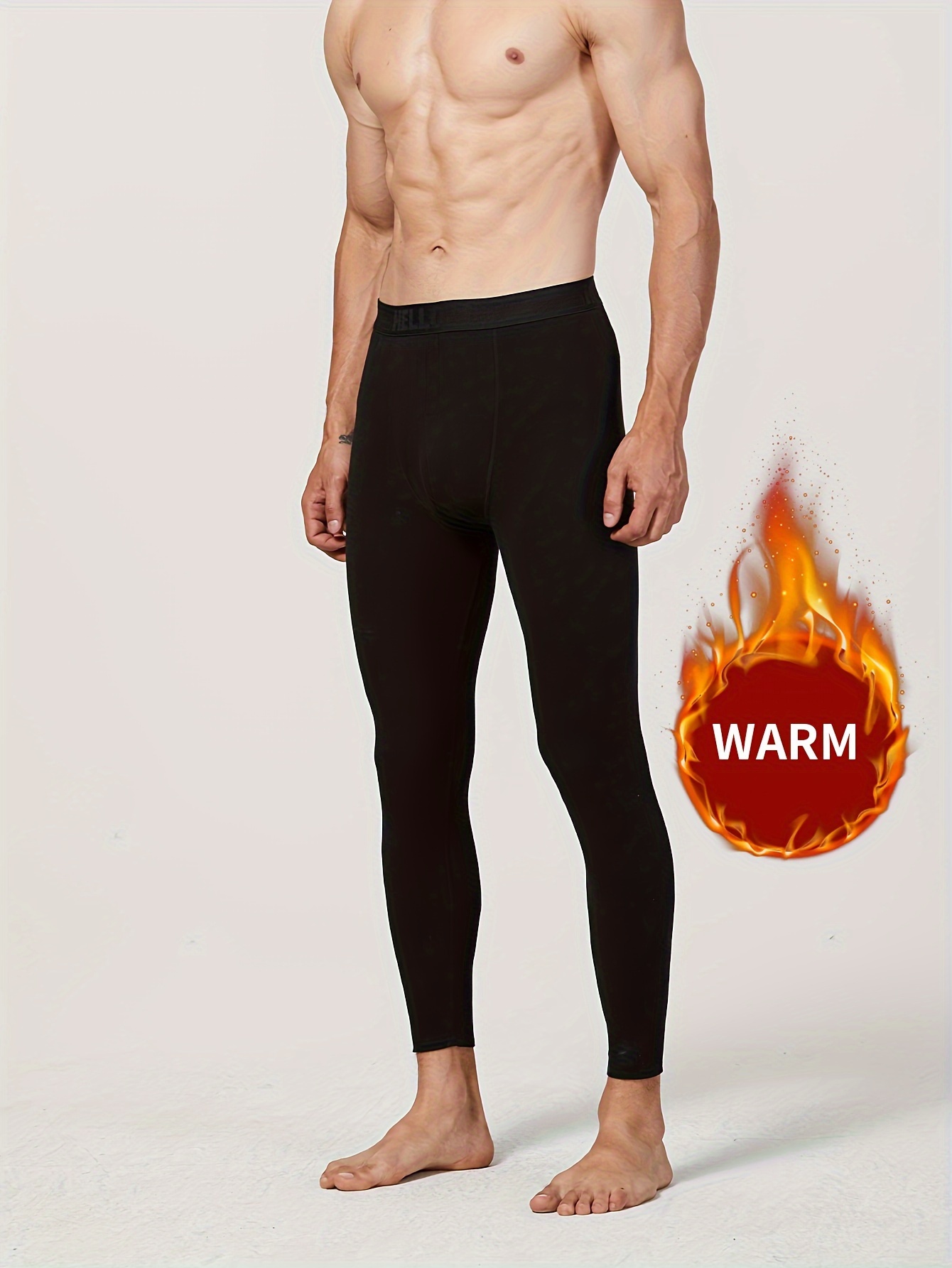 Men's Thickened Stretch Skinny Thermal Pants Leggings Cold - Temu
