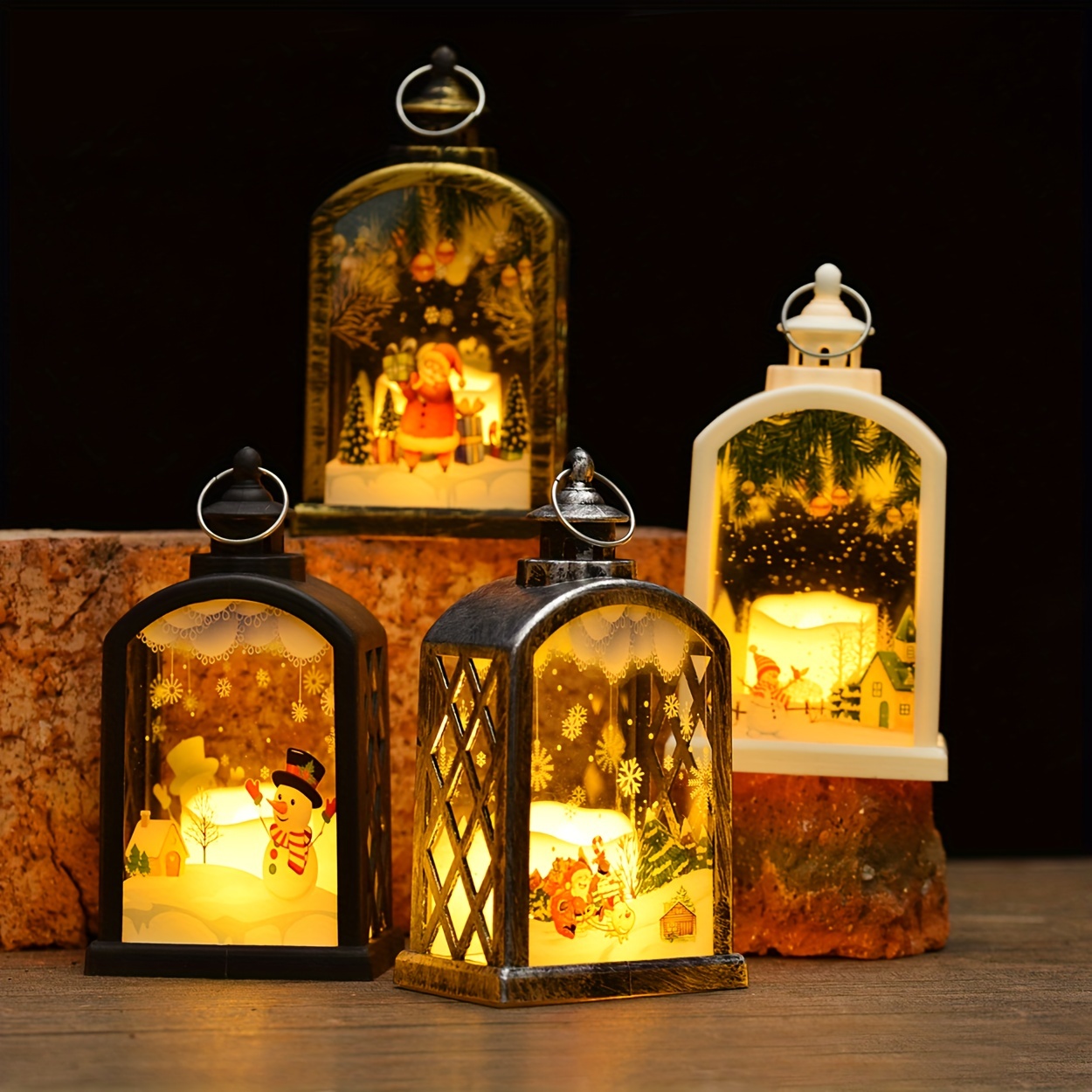 Led Vintage Lantern Flickering Flame Indoor/outdoor Hanging - Temu