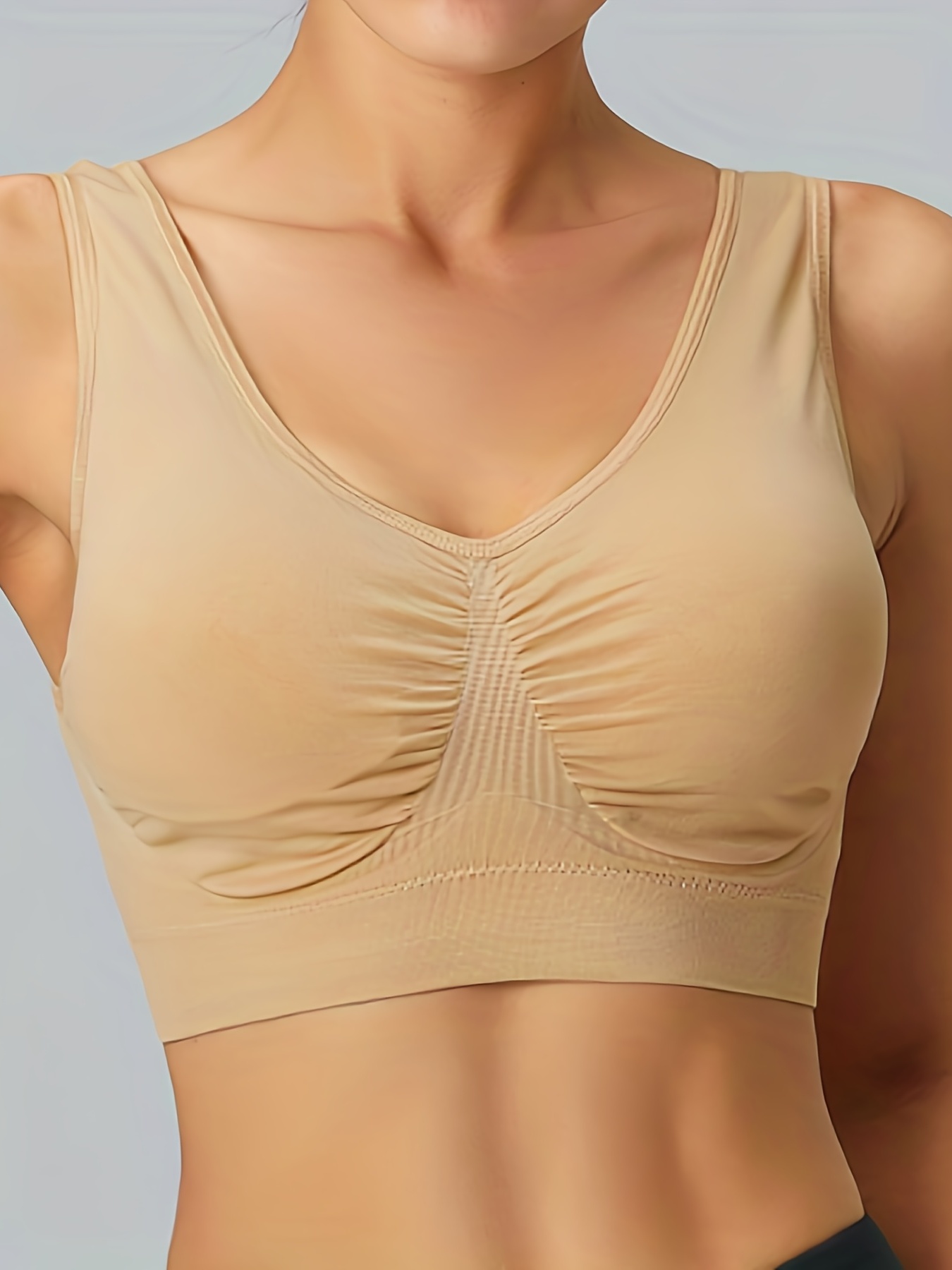 Wireless Sports Bras Comfy Breathable Running Workout Tank - Temu United  Kingdom