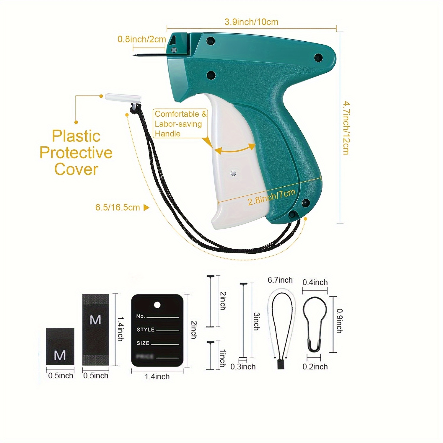 1set Tagging Gun Kit For Clothing Contain 5 Needles & 1000pcs Barbs  Fasteners, Standard Price Tag Attachment Gun For Store Warehouse  Consignment Garag