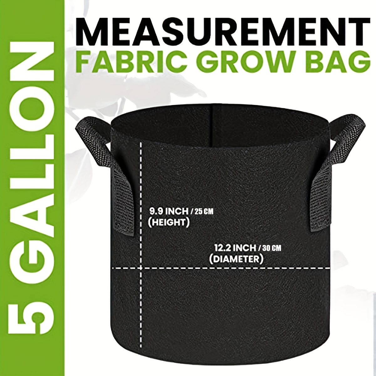 5pcs 5 Gallon Non Woven Fabric Grow Bags Heavy Duty Thickened Fabric  Planters Pots For Vegetables Flowers Mushroom - Patio, Lawn & Garden - Temu