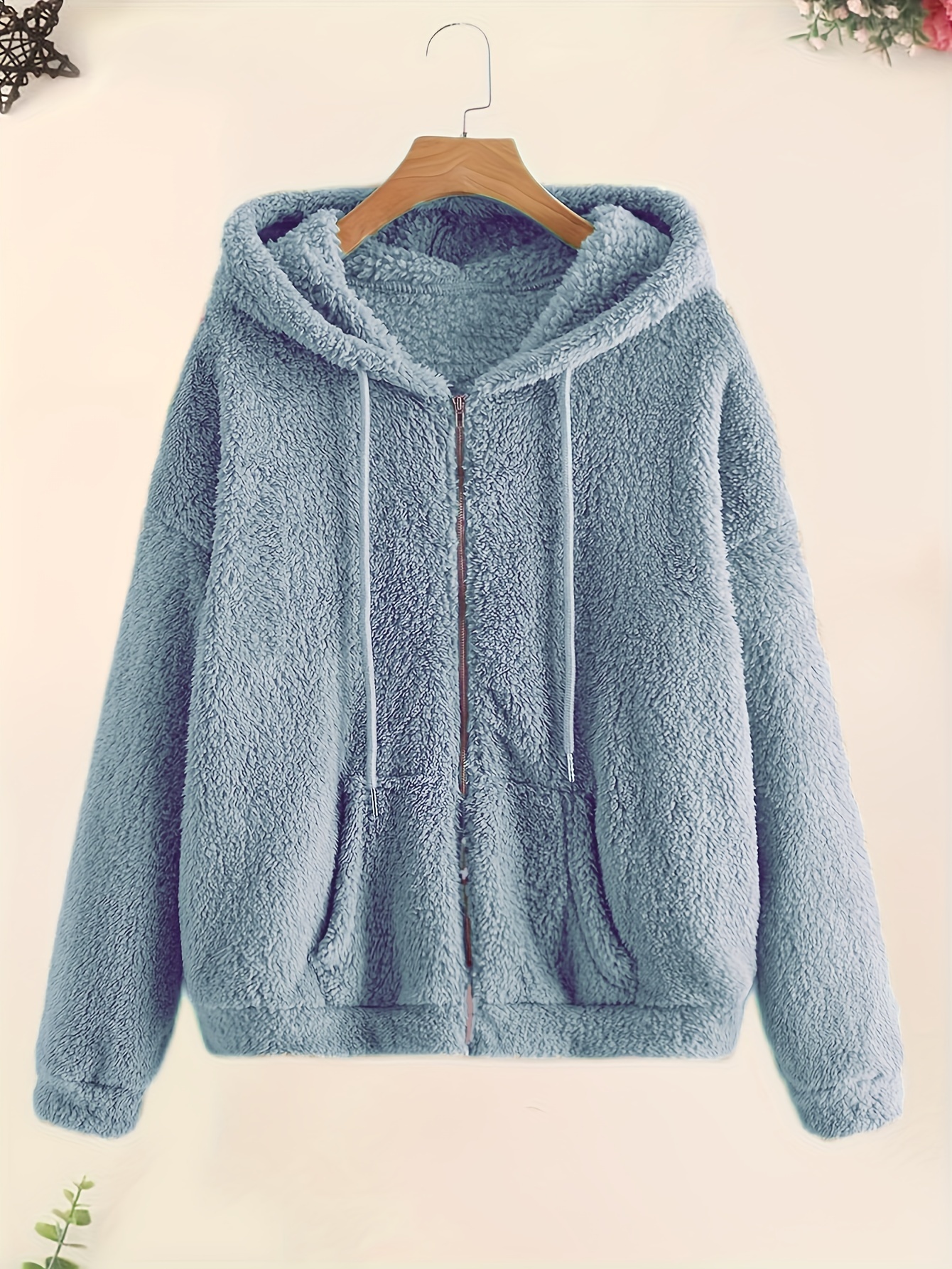 Baby blue sale fluffy hoodie