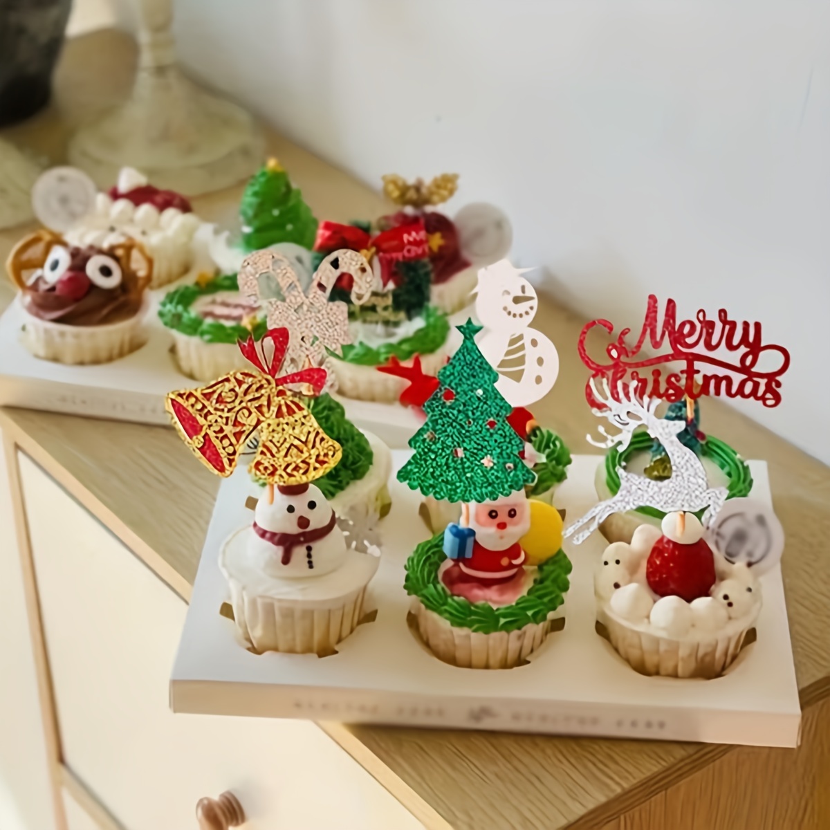 Christmas Fairytale Village Scene Edible Wafer Paper Cake Topper