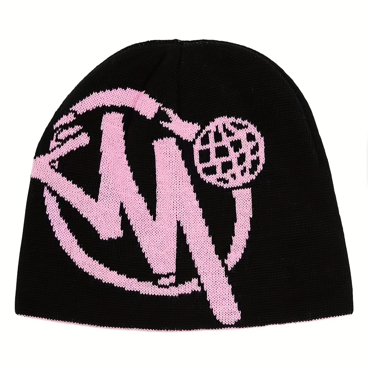 y2k jacquard beanie hip hop elastic knit hat unisex warm - Temu