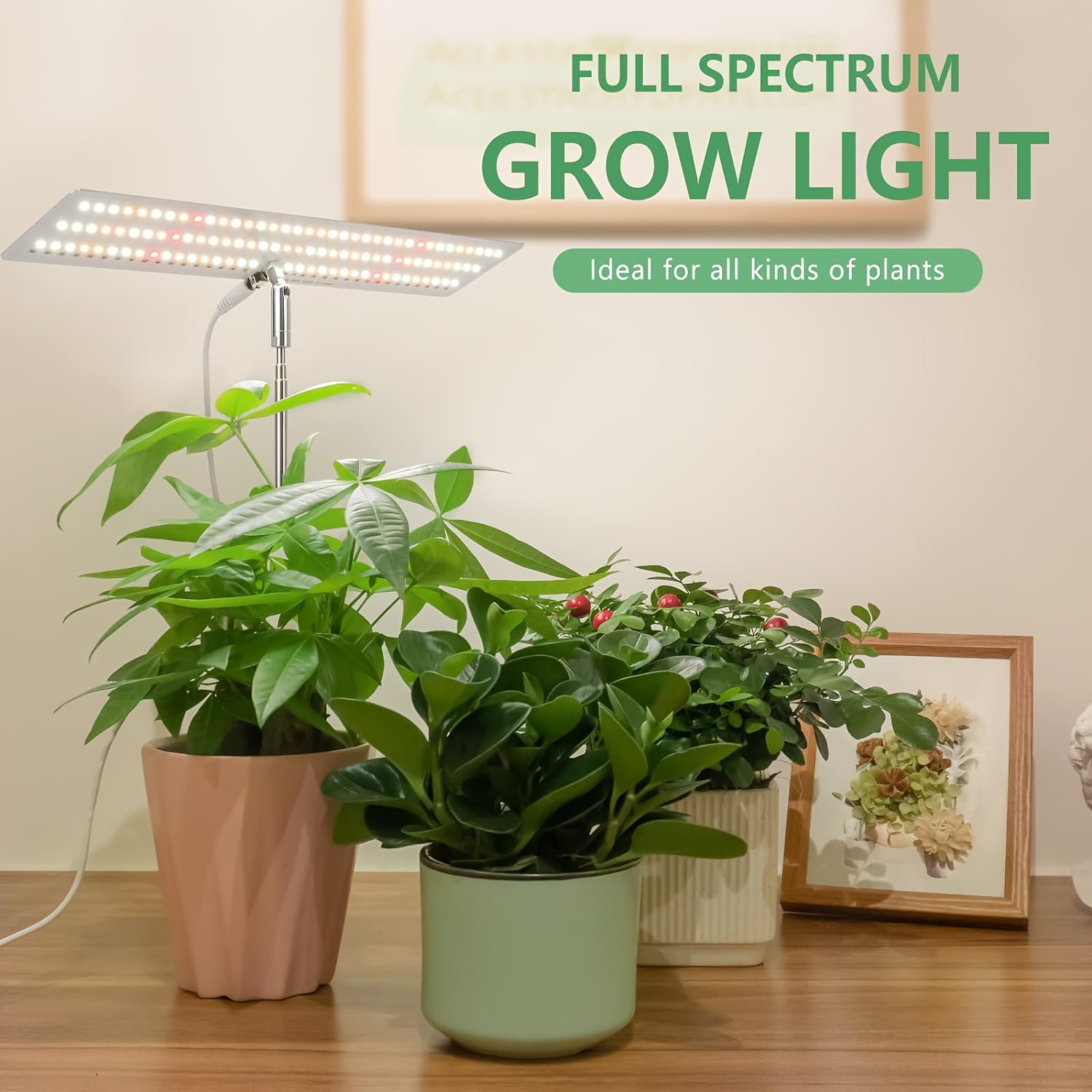 Led Grow Light For Indoor Plants Power Consumption Luminous - Temu