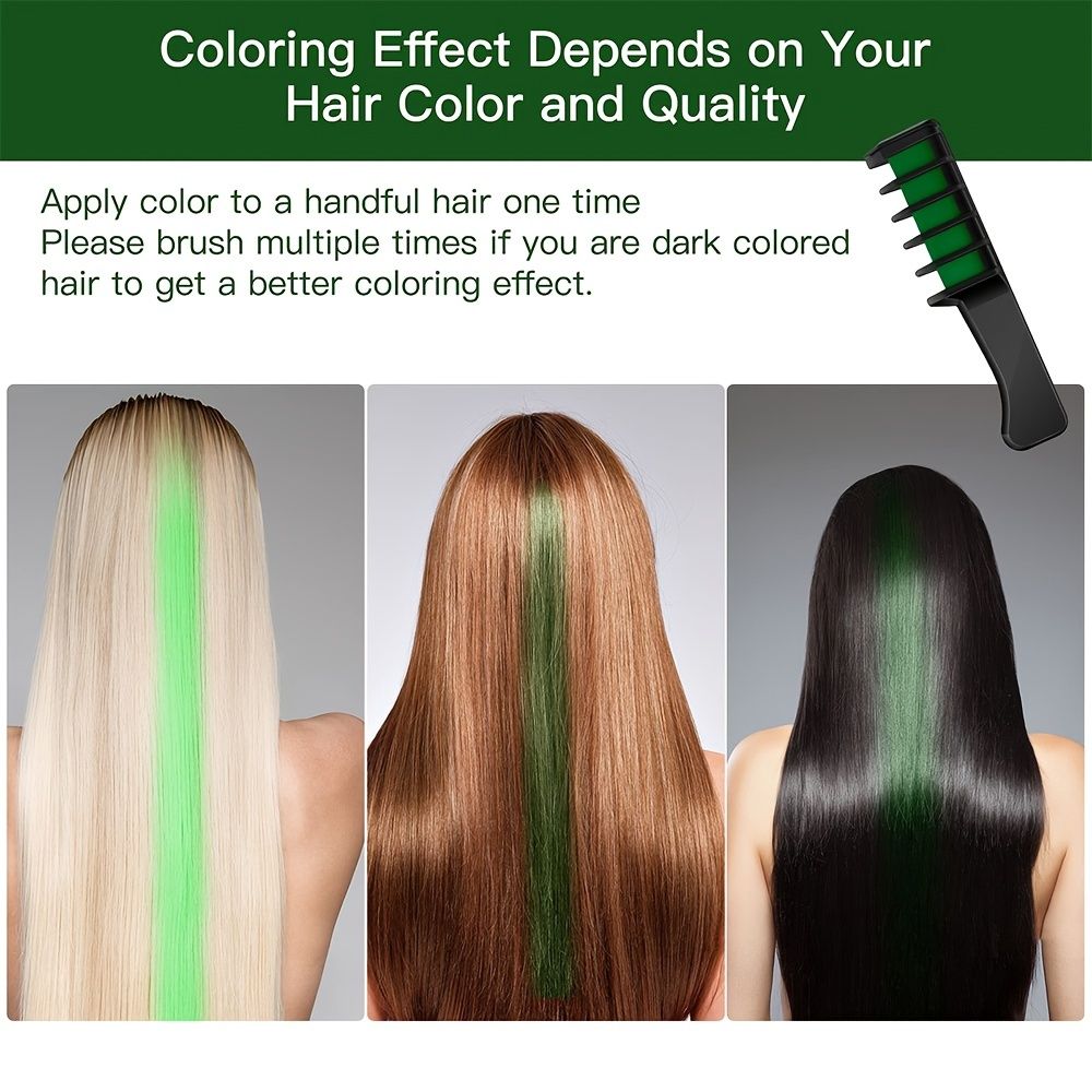Green Hair Chalk Comb Temporary Bright Hair Color Dye For Girls Kids  Washable Hair Chalk For New Year Birthday Cosplay Diy Halloween - Beauty &  Personal Care - Temu