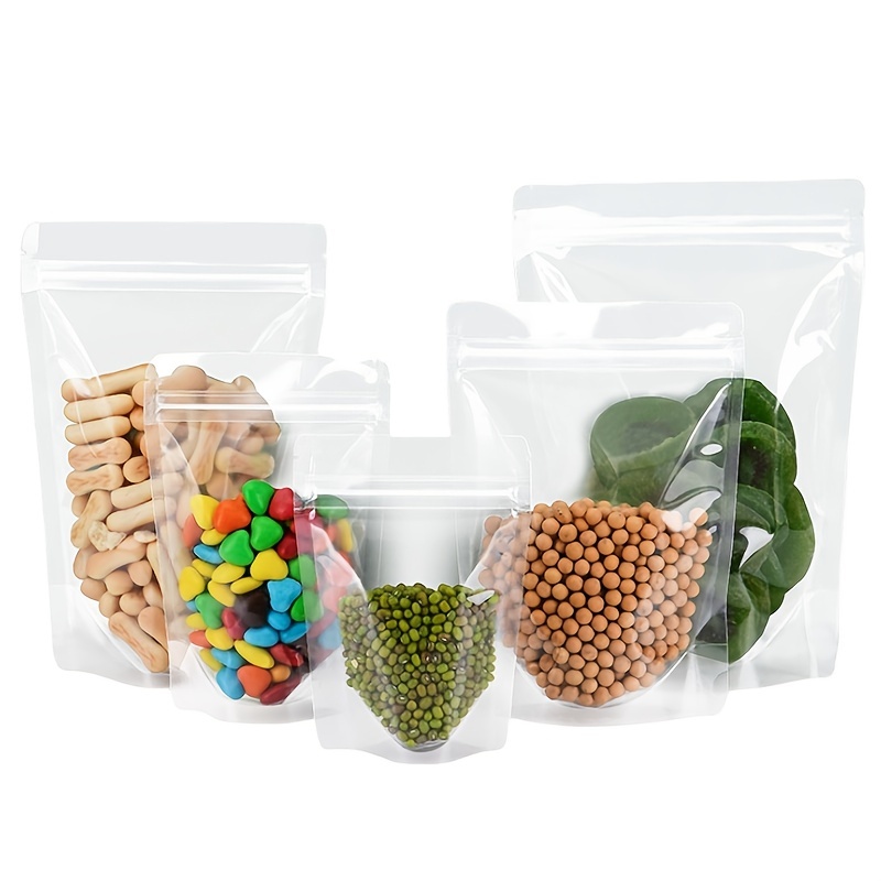 100/300/500Pcs Thickened Transparent Zip lock Bag Small Plastic Bags  Storage Food Sealed Bag PE