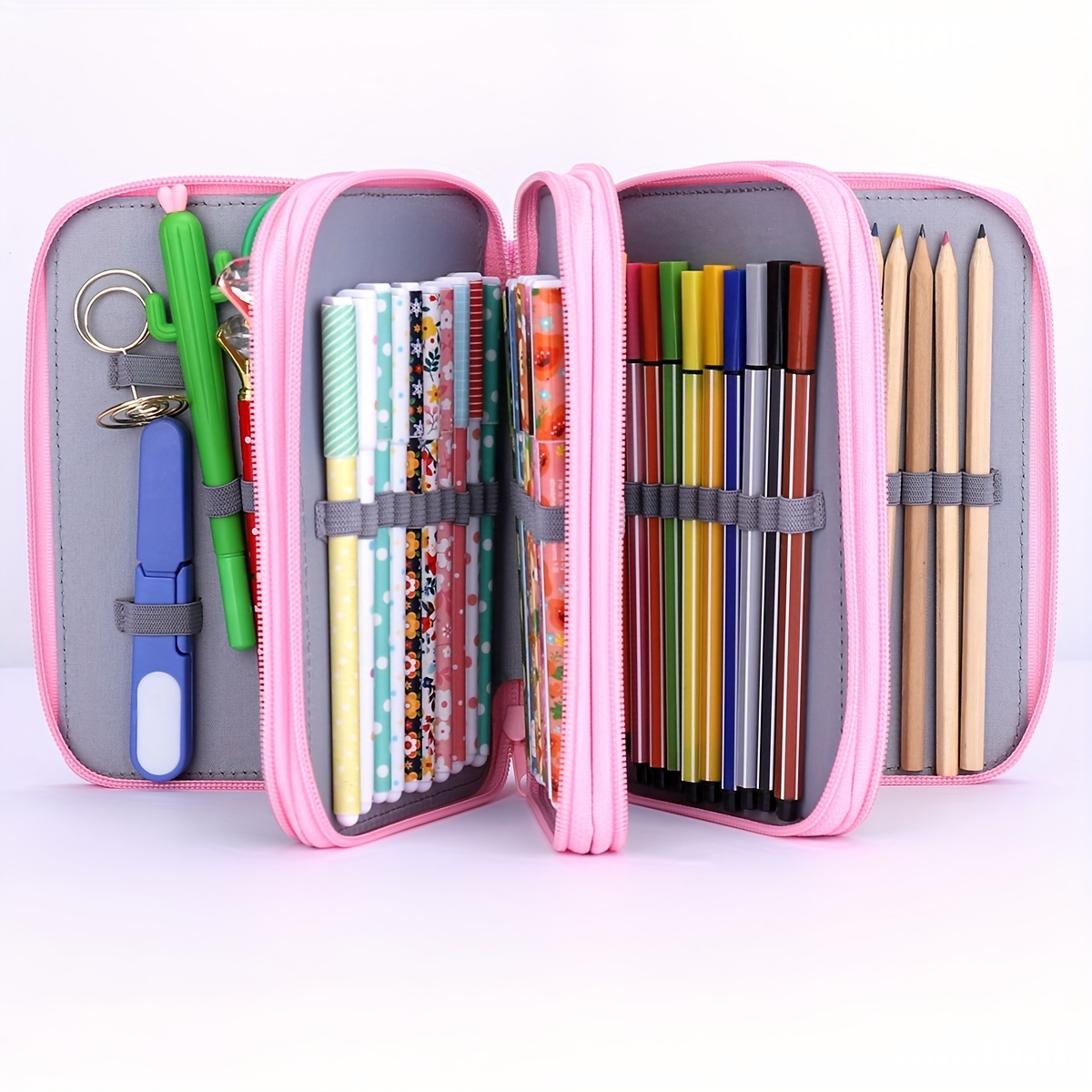 Color Pencil Box Storage Bag, School Pencil Case Large