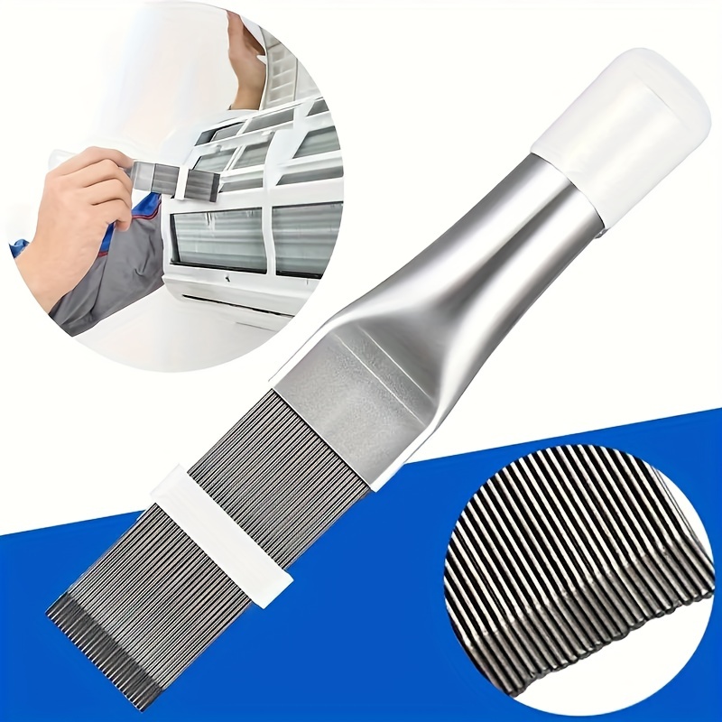 1pc Air Conditioning Fin Cleaning Comb Stainless Steel Brush Fin Straightener Air Conditioner Cleaning Tool