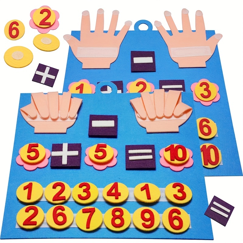 

Kid Felt Finger Numbers Math Toys, Children Counting Early Learning Educational Board, For Toddler Teaching Aid