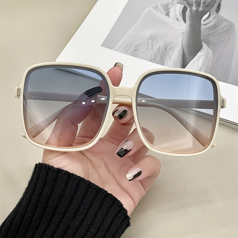 Large Square Fashion Sunglasses Women Men Casual Gradient - Temu