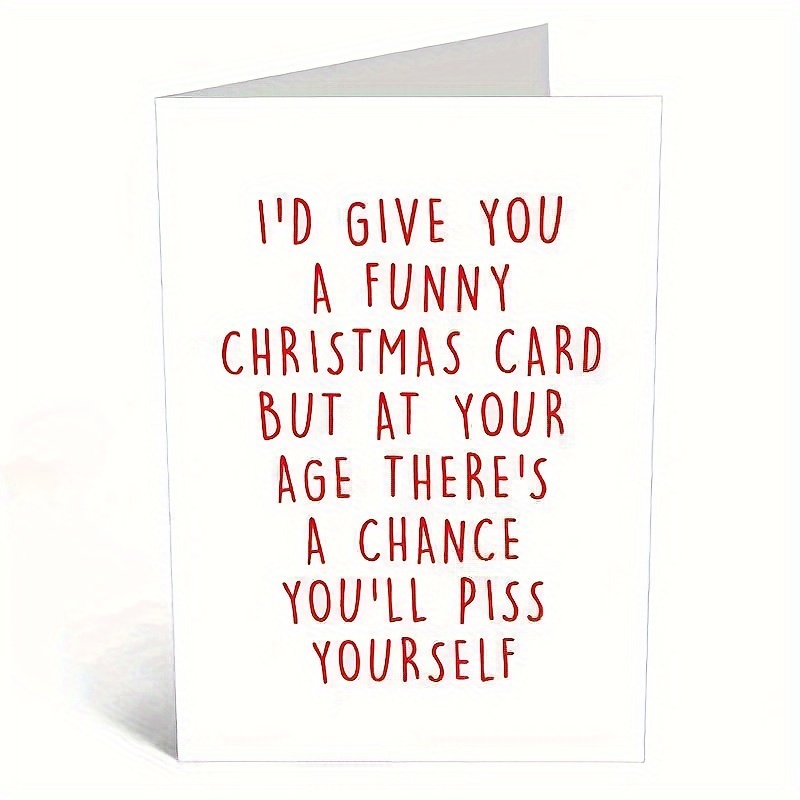  Ogeby Funny Christmas Card with Envelopes, Funny Christmas Gifts  for Mom, Cheeky Christmas Gift ideas for Mommy, Humor Xmas Cards Gifts from  Son Daughter : Everything Else