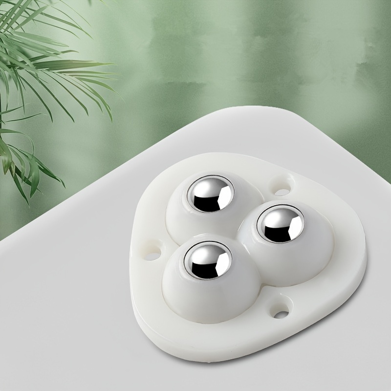 4pcs self adhesive caster mini wheels with 360 degree swivel stainless steel paste universal pulley rotation sticky pulley for storage box trash details 2