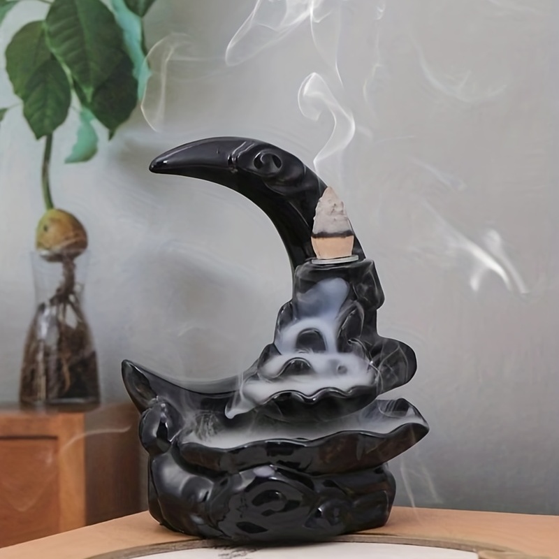 Waterfall Incense Burner, Backflow Incense Burner Incense Holder Creative  Decorative Incense Fountain Windproof Ceramic Aromatherapy Ornament for  Home