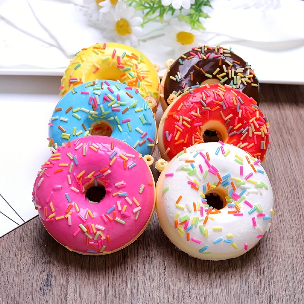 

6-pack Of Charming Donut Decoration Toys: Perfect For Parties And Home Decor - No Feathers, No Power Required, Suitable For Ages 14 And Up