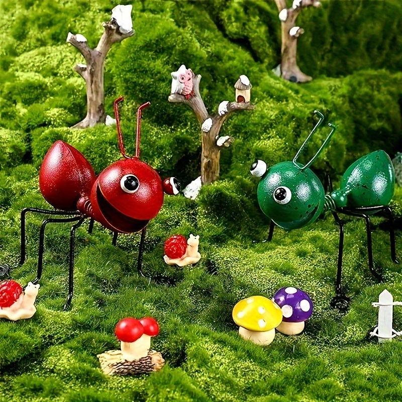Garden Decor Ants Outdoor Metal Ants Gardening Ornaments - Temu