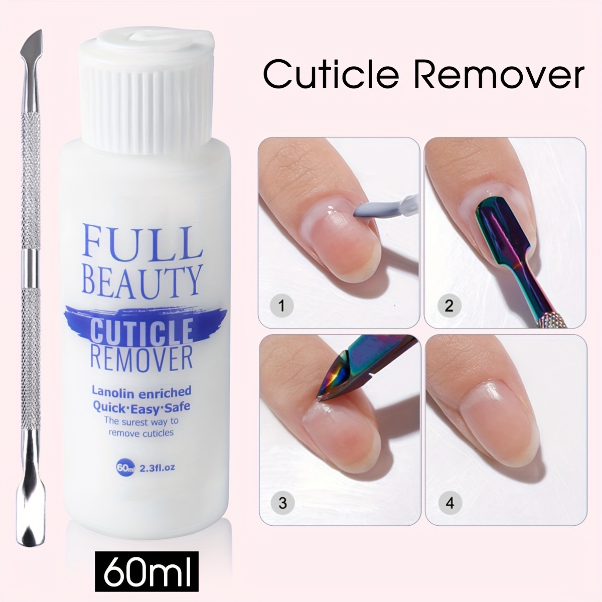 Crema removedor de cutículas, suavizante para uñas, 16 onzas - Profesional,  pedicura y manicura, suaviza e hidrata rápidamente la cutícula para una