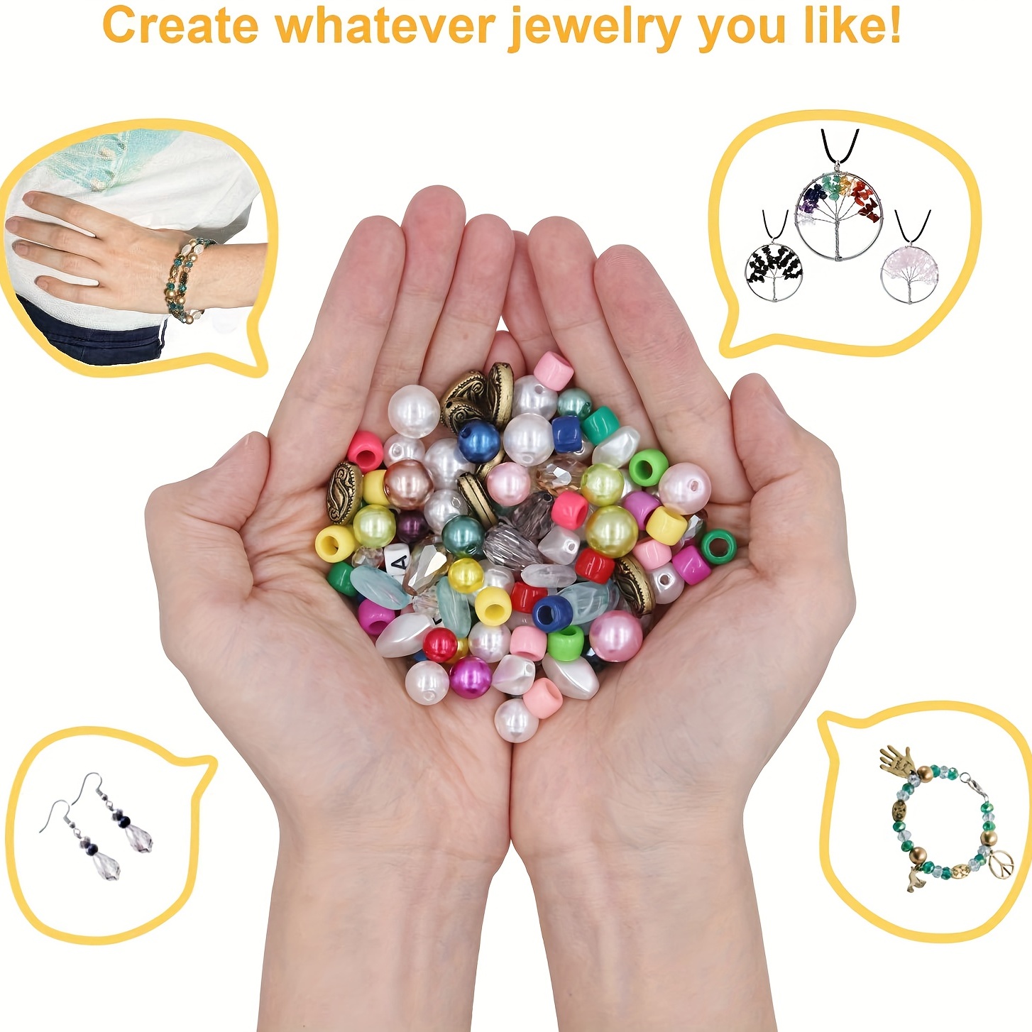 Jewellery Making Supplies Kit with Assorted Beads