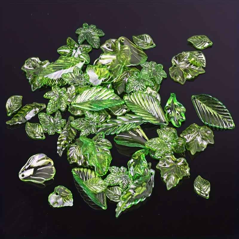 Ab Green Mix Color Leafs For Jewelry Making Diy Accessories - Temu