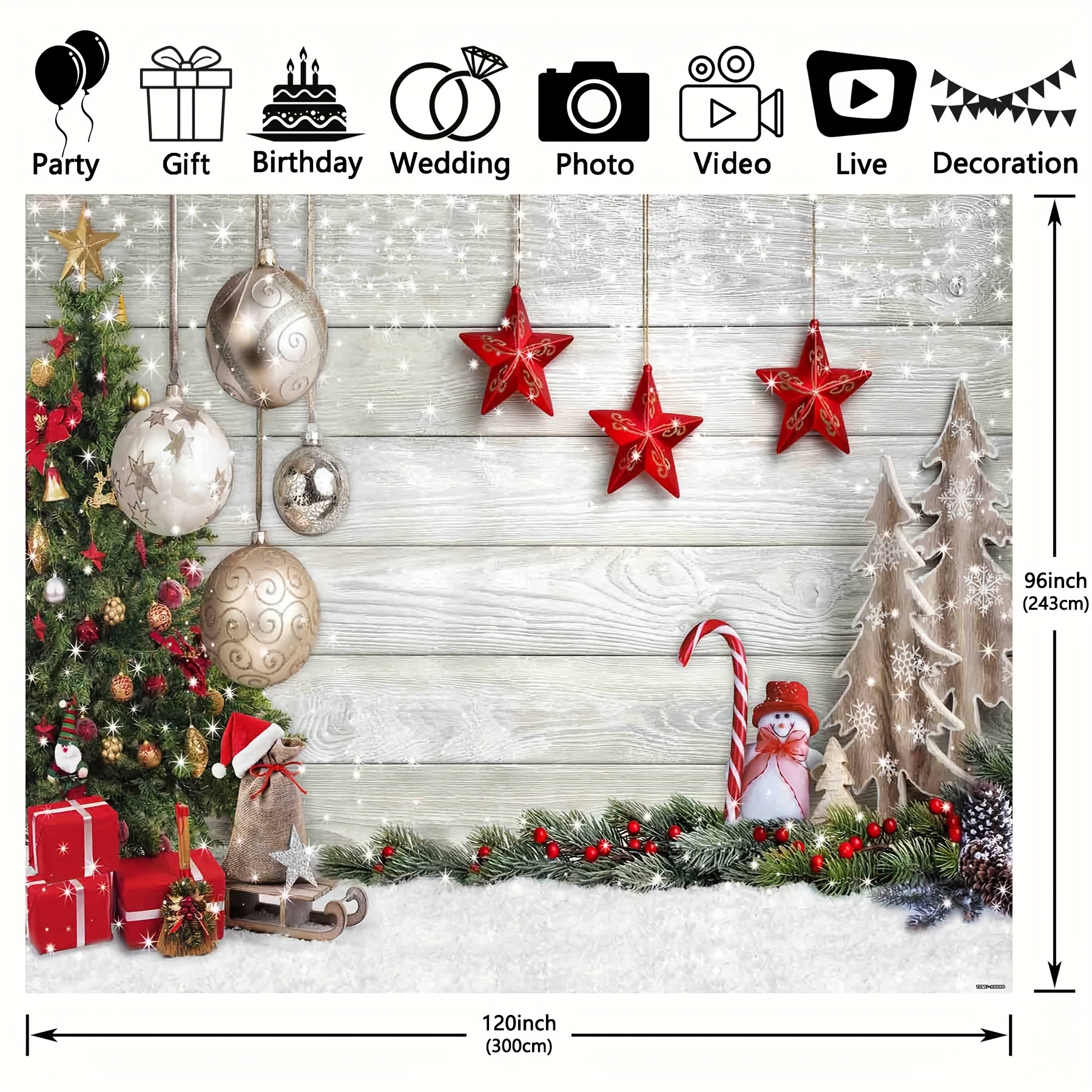 Funnytree 7x5ft Winter Wonderland Theme Backdrop for Blue Boy Baby Shower  Birthday Party Christmas Snowflake Snow Landscape Photography Background