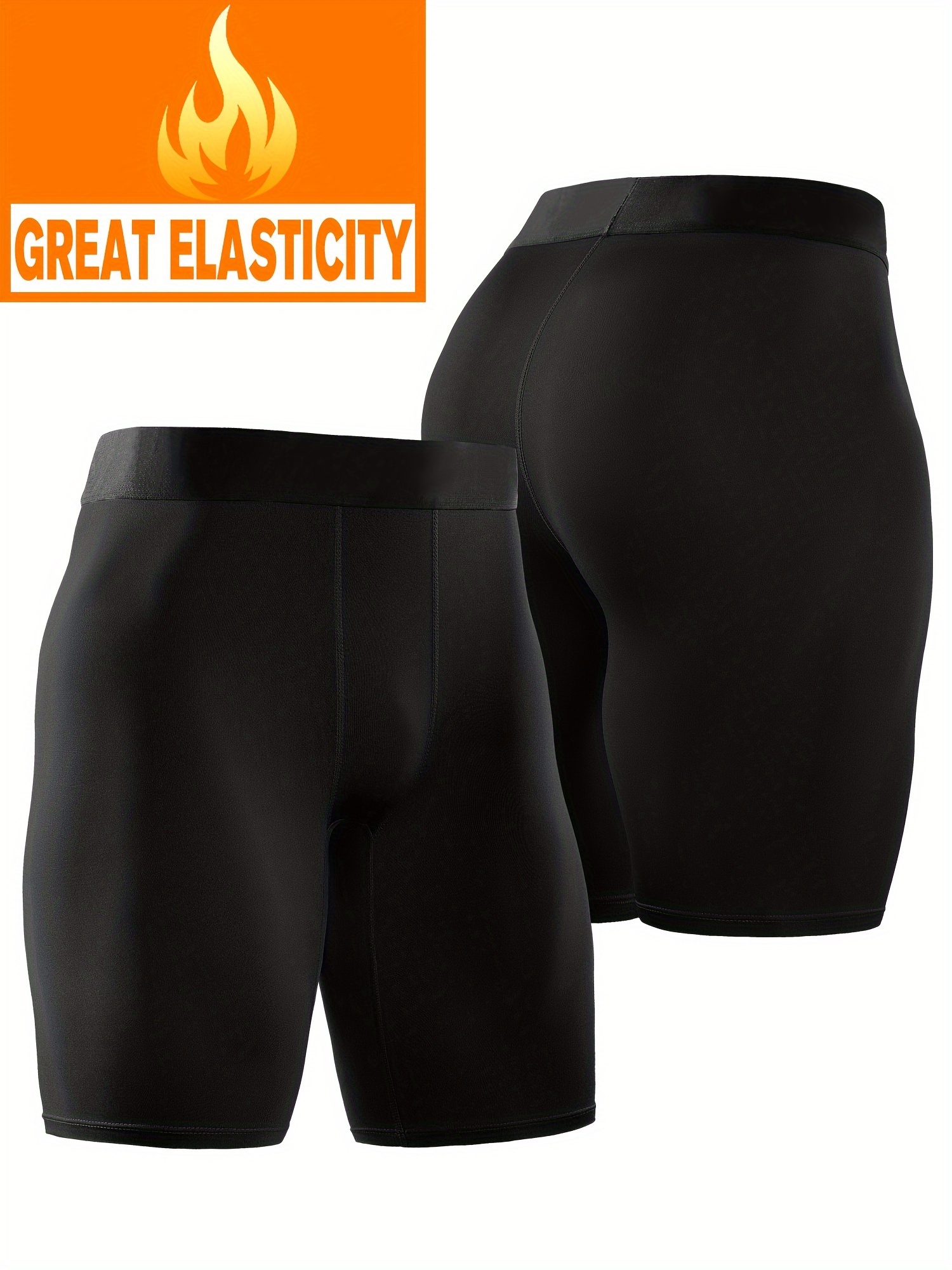 Men's Quick Dry Compression Capri Pants Active High Stretch - Temu