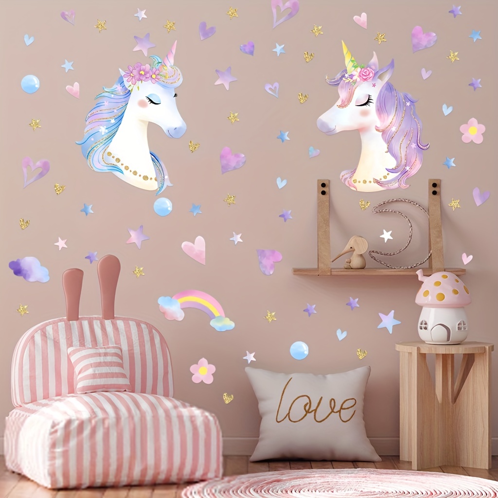 Unicorn glow in the dark wall sticker