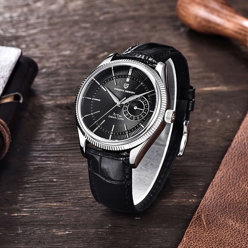 Design メンズクオーツ腕時計、ビジネスステンレススチールウォッチ