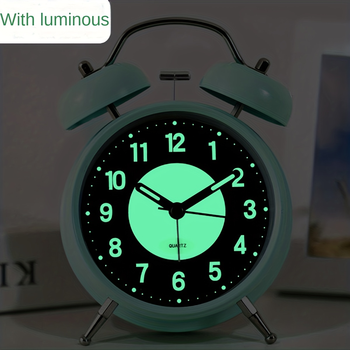 Reloj despertador analógico, retroiluminación retro, bonito diseño