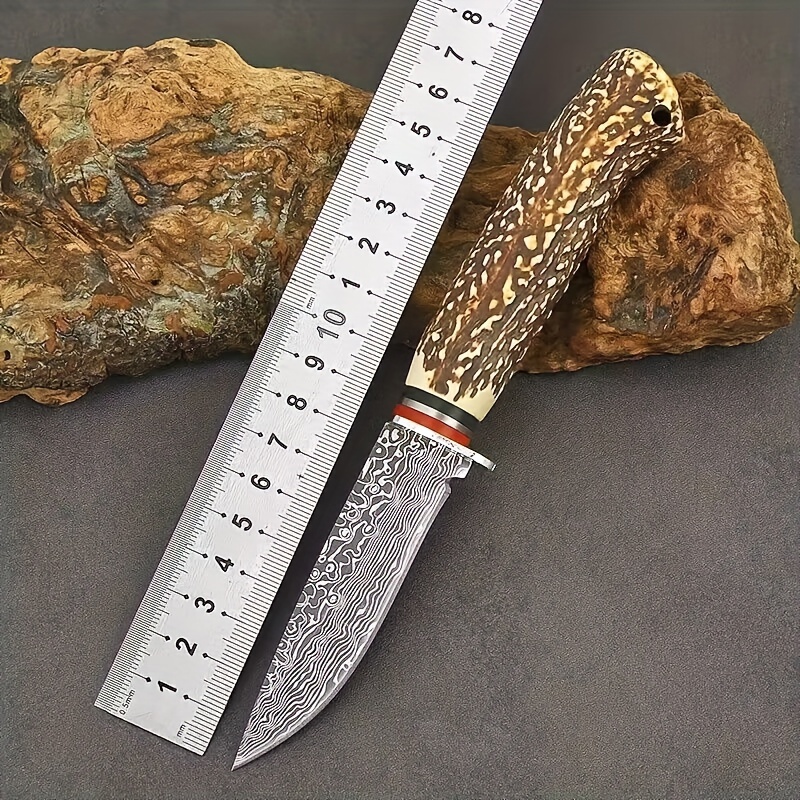 1pc Damascus Pattern Stainless Steel Sharp Pocket Knife Portable