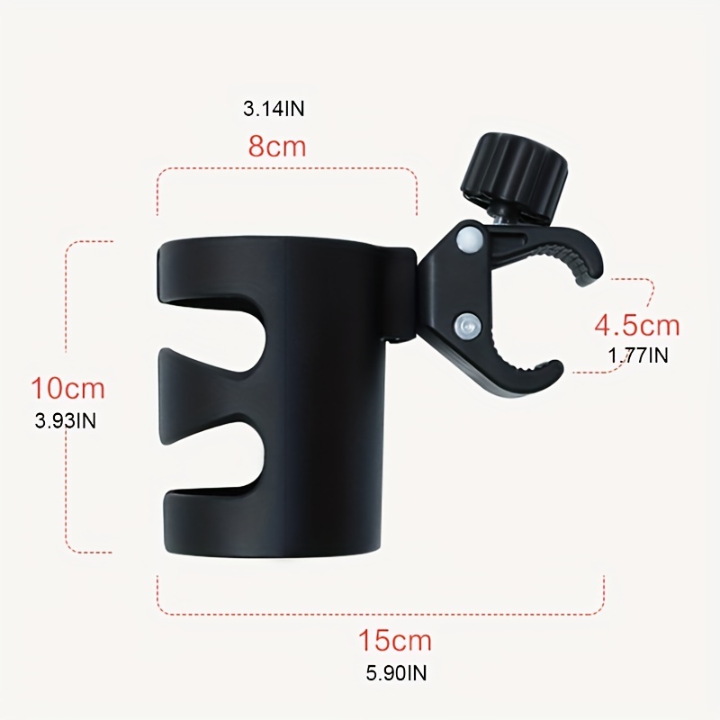 Universal 360° Rotatable Cup Holder for Strollers & Wheelchairs