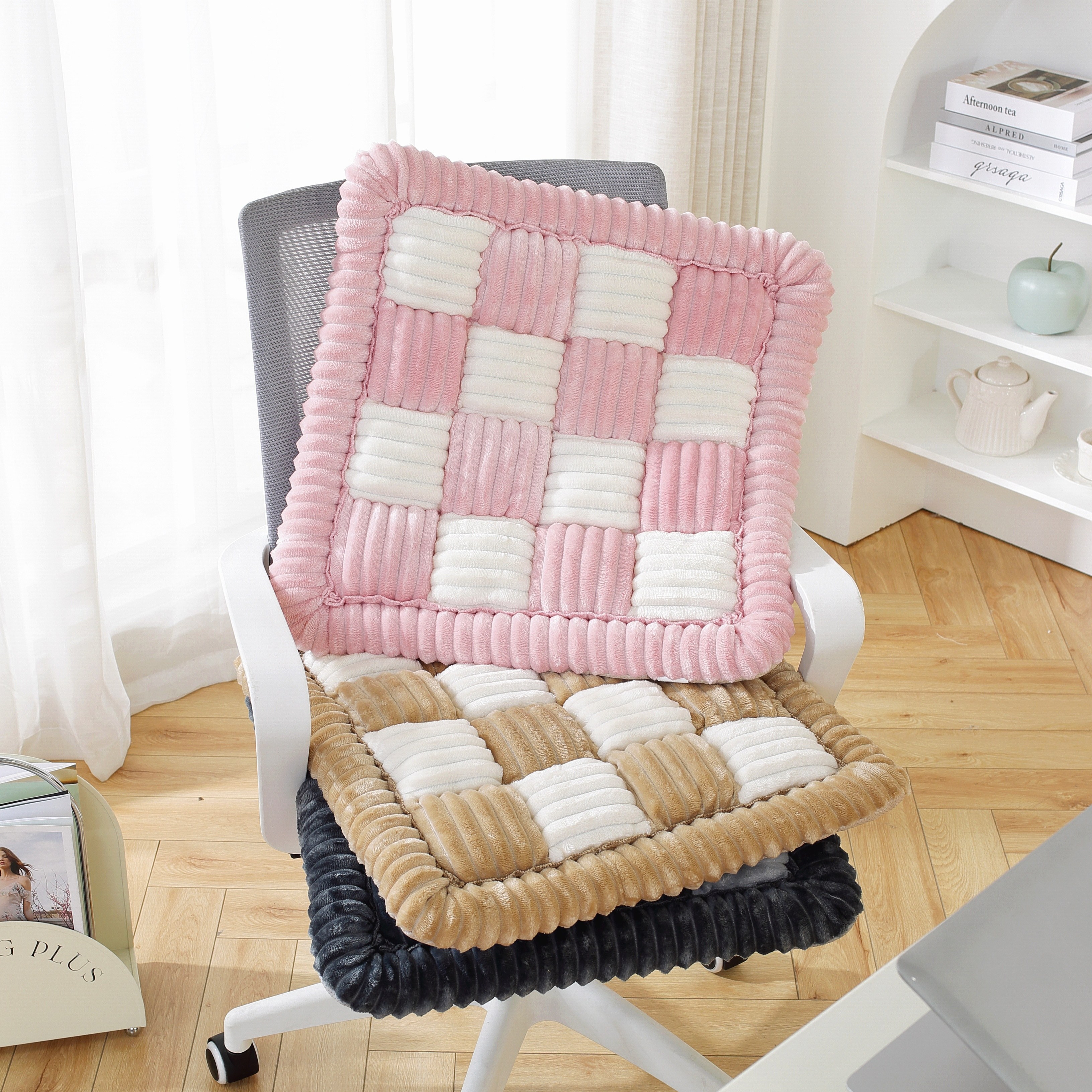 Plain Cotton Soft Seat Pillow Cushion Chair Pad, For Home