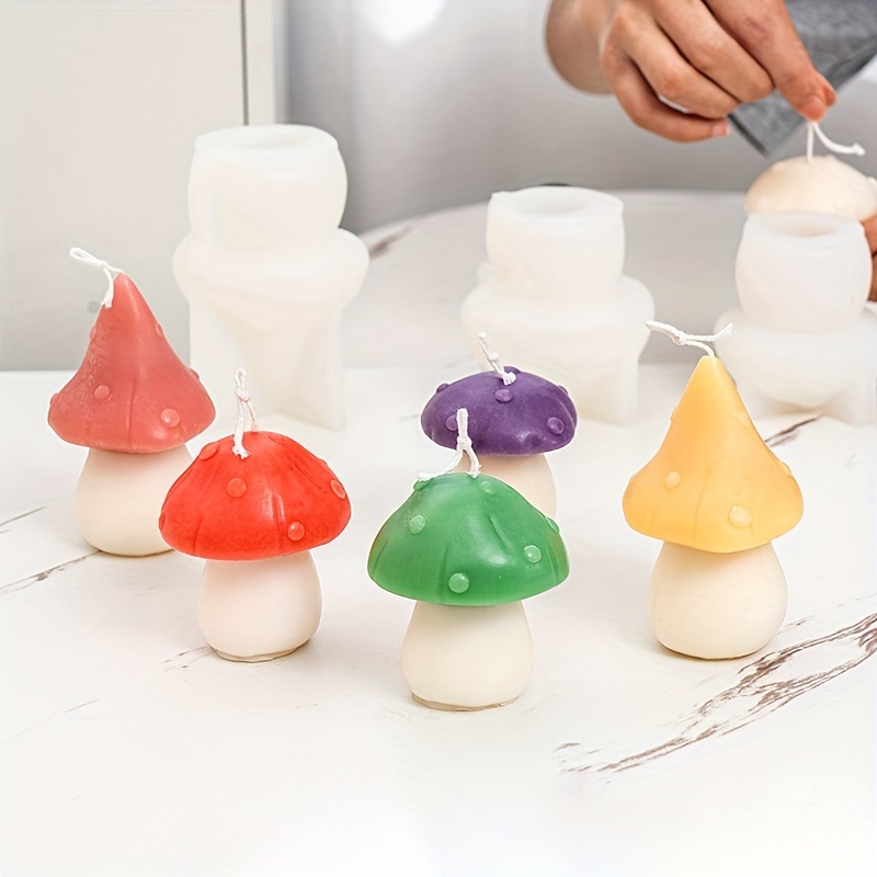 Mushroom Candle UV Crystal Epoxy Resin Mold, Aromatherapy Plaster