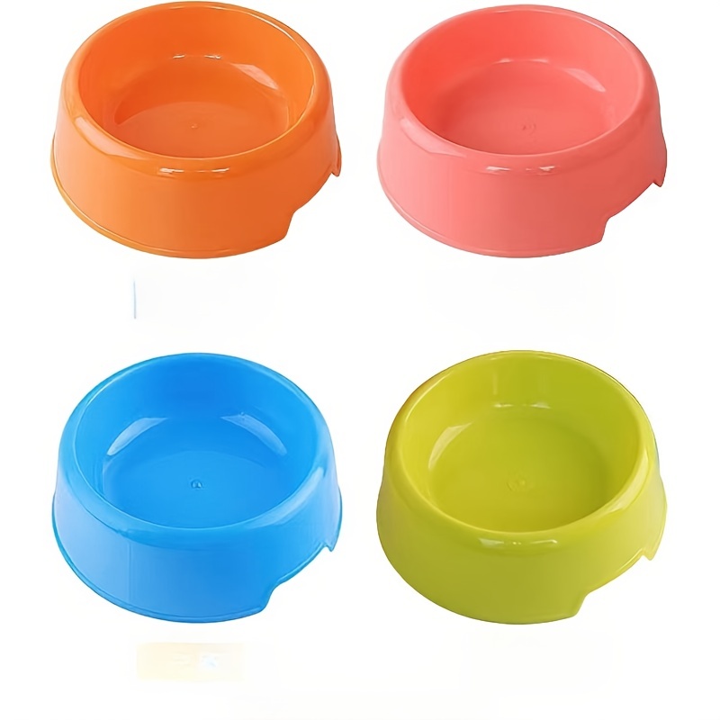 Solid Color Dog Bowls Plastic Dog Food Bowl Water Bowl Dog - Temu