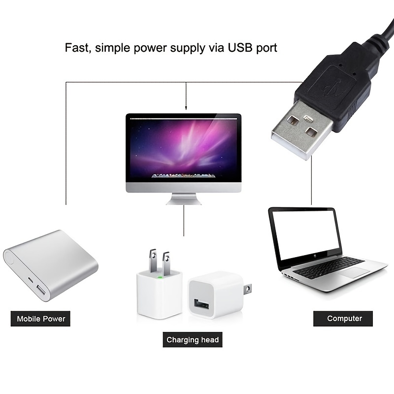 GOMING 5V USB RGB Tira de luces LED USB Powered 4M (2pcs x 2M