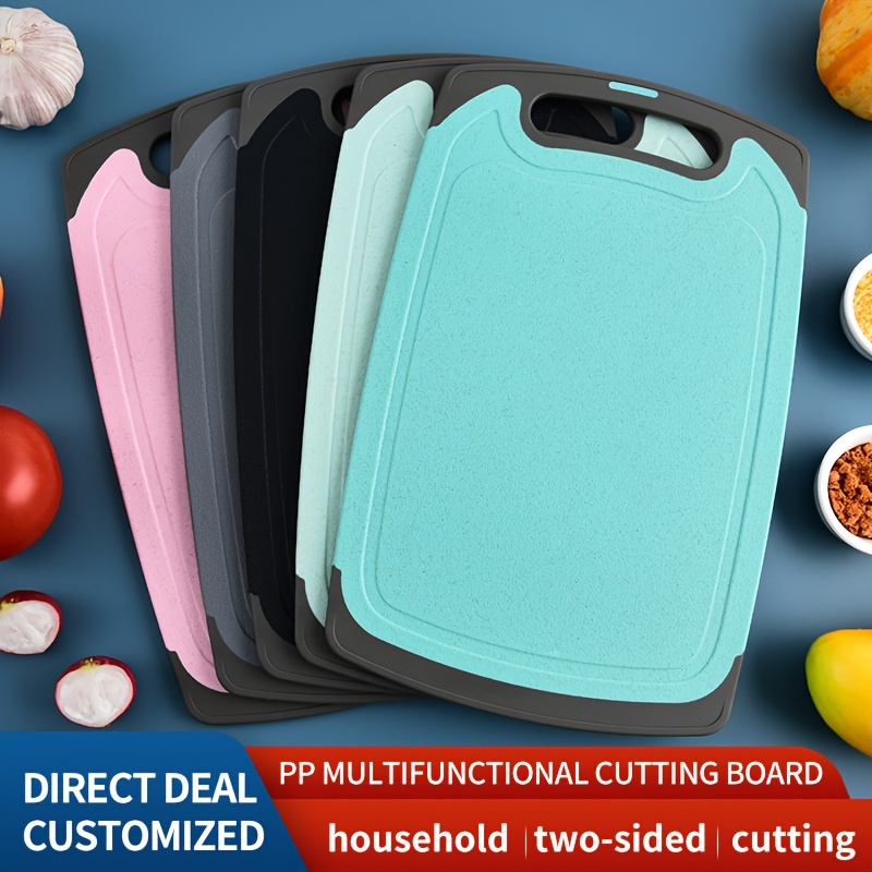 Ultra-thin Plastic Cutting Board Kitchen Double-sided Cutting Board  Household Square Cutting Board Kitchen Gadgets Cutting Board Non-slip Cutting  Board Fruit And Vegetable Cutting Board - Temu