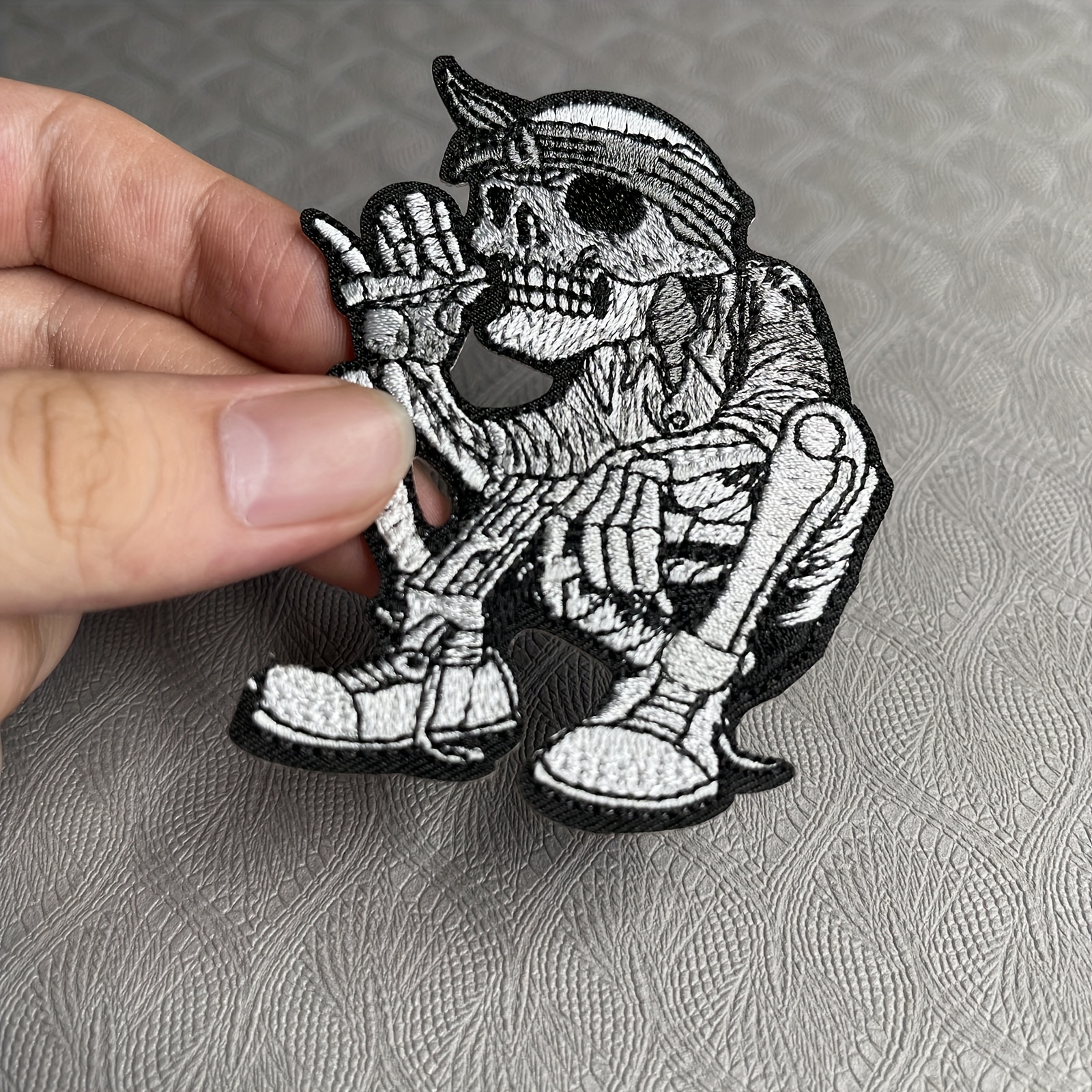 Small Embroidery Stickers Funny Handheld Axe Skull Bunny - Temu