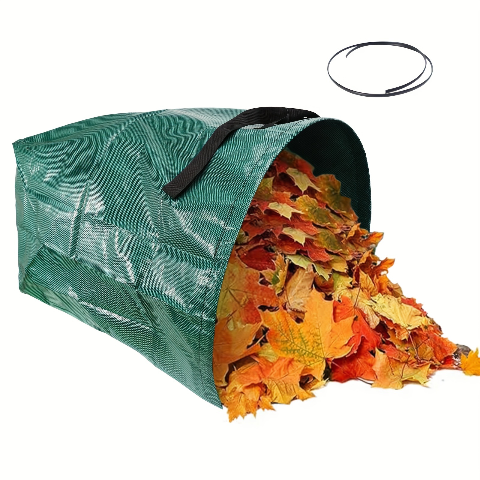 Large Yard Dustpan-Type Garden Bag for Collecting Leaves - Reuseable Heavy Duty Gardening Bags, Lawns Pool Garden Leaf Waste Bag - 53 Gallon per Bag