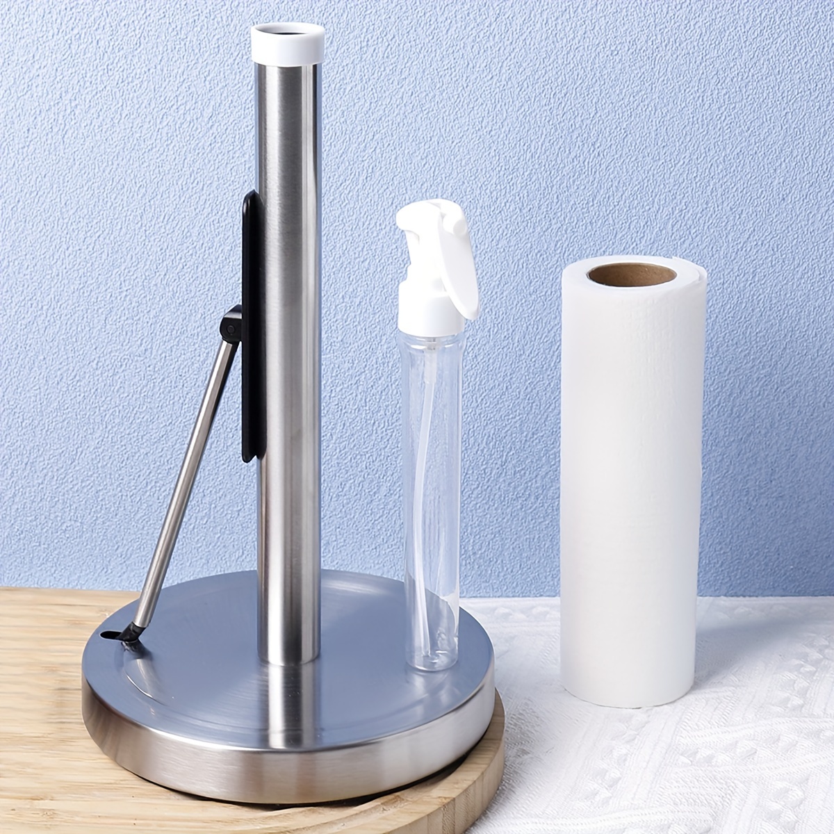2 in 1 Tabletop Paper Towel Holder with Spray Bottle