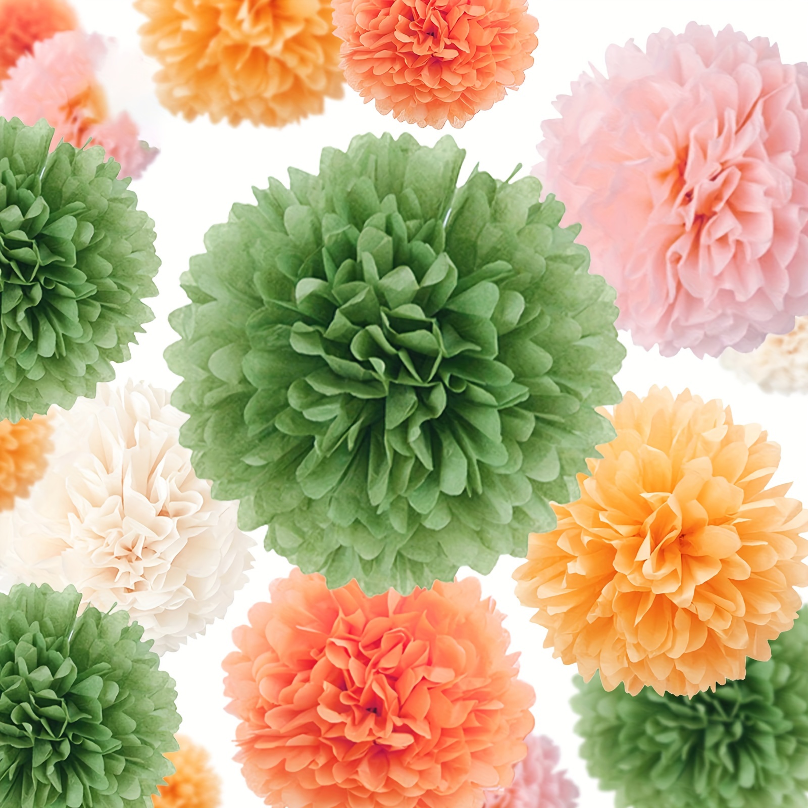 Sage Green, Bright Tissue Paper Pom Poms For Birthday, Wedding, Spring  Summer Party - Temu Sweden