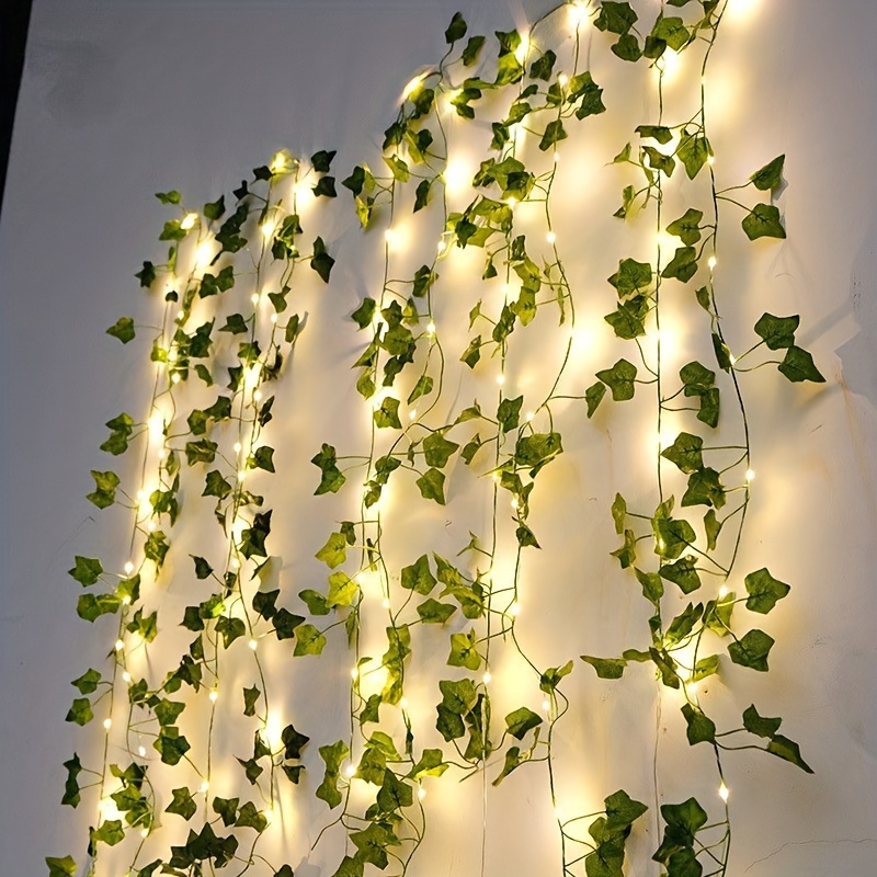 Artificial Ivy, Leaf Fairy Lights, Artificial Plants Home Decor, Led Vine  String Lights For Garden, Yard, Wedding-3m