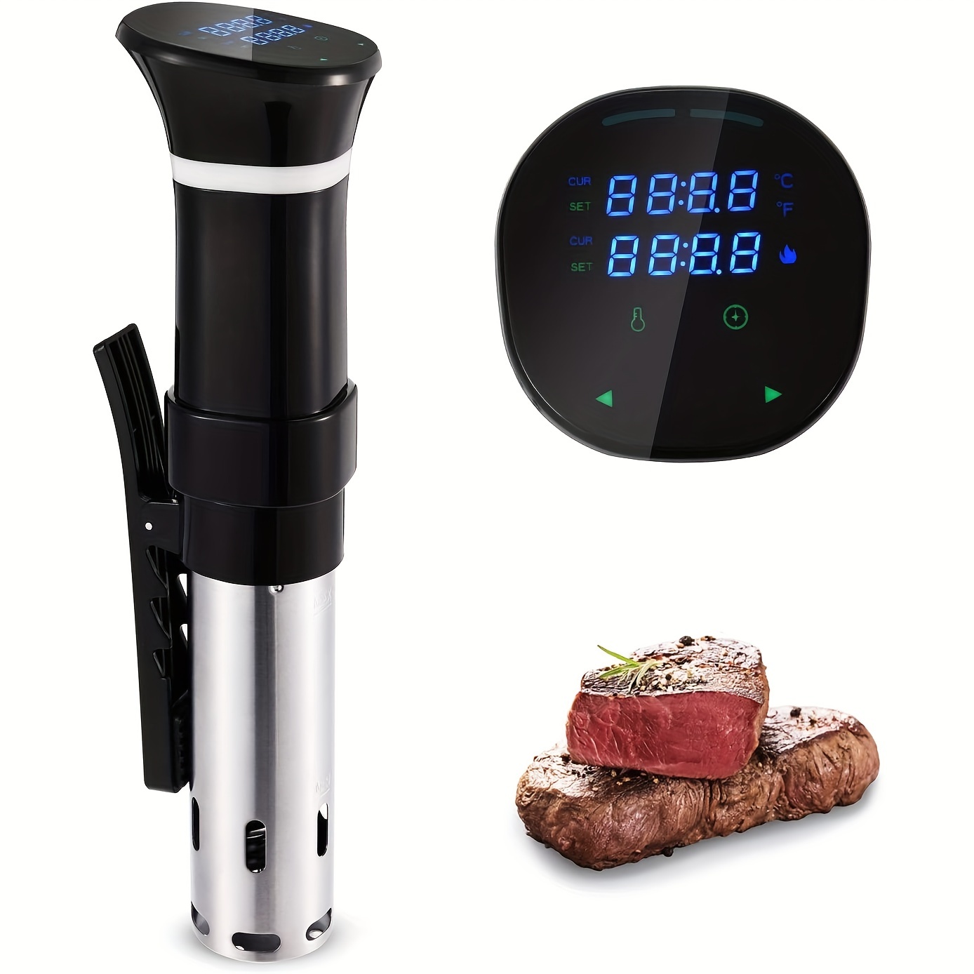 Sous Vide Machine, Sous Vide Cooker 1100W, Immersion Circulator Cooker with  Touch Control, Accurate Temperature, Time Control and Fast heating, Low