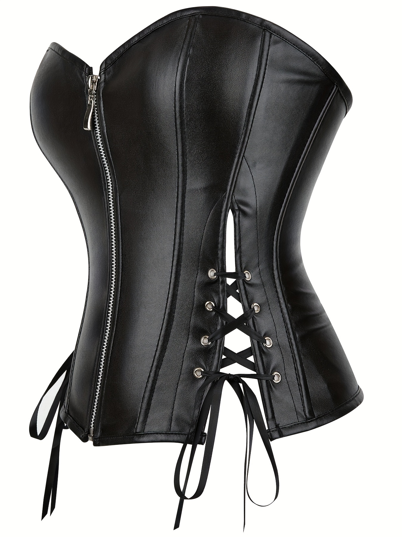 Front Lace-Up Corset - White