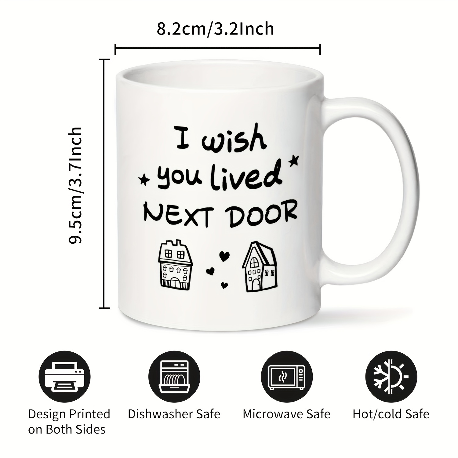 Best Friend Coffee Mug Long Distance, Funny Best Friend Coffee Cup, Gift  for Best Friend Mug, Best Friend Birthday Gift Idea, 11 oz, 15 oz.